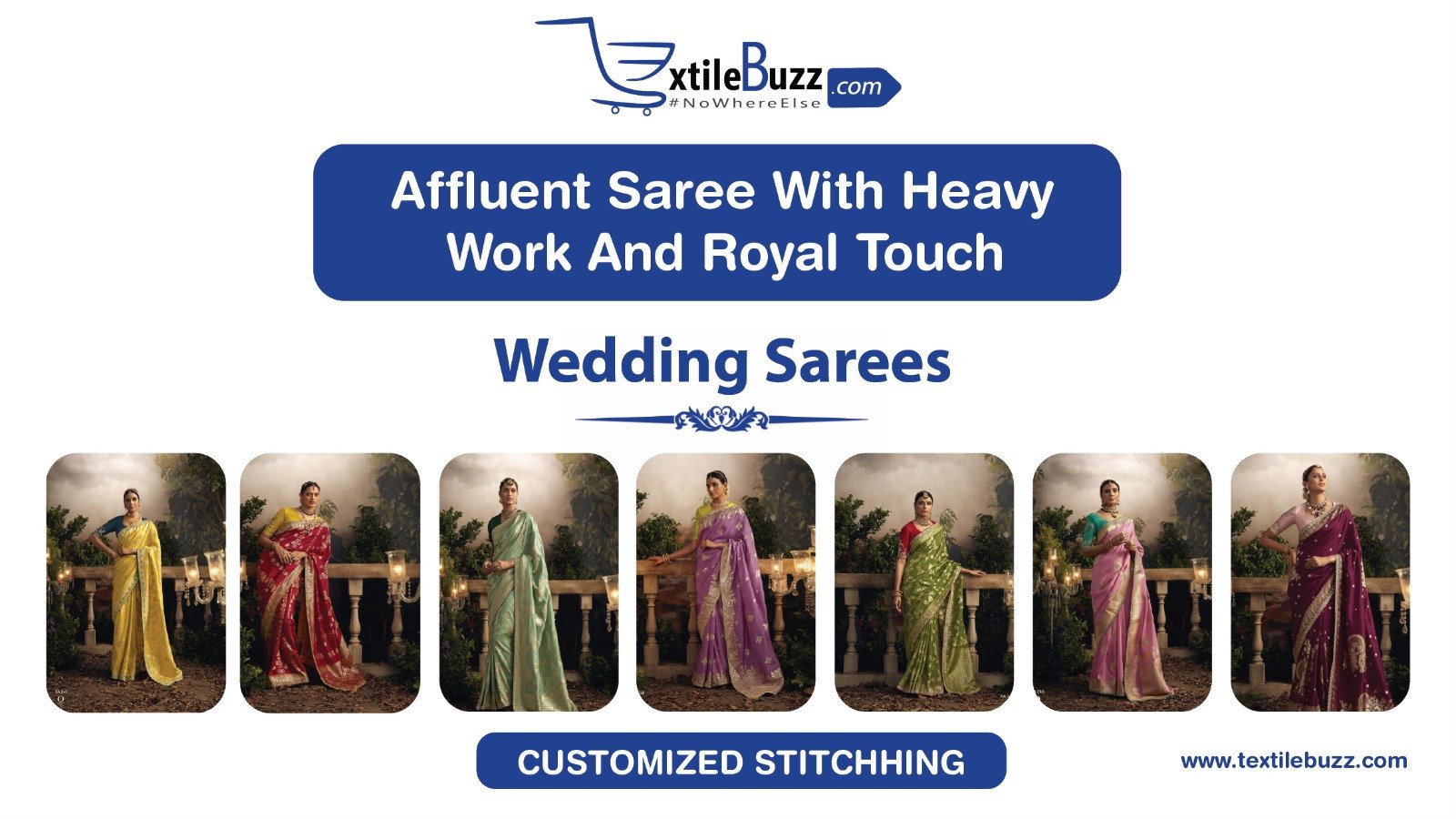 Wedding Saree- Affluent Saree With Heavy Work And Royal Touch