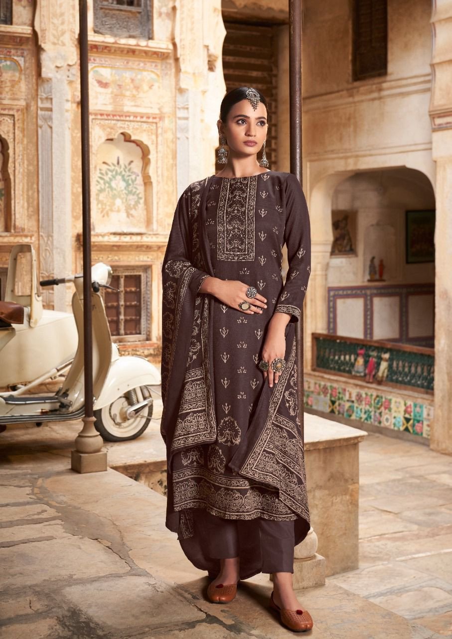 Pashmina Suit With Embroidery Woolen Collection at Rs.1250/Piece in surat  offer by MAAJISA FASHION