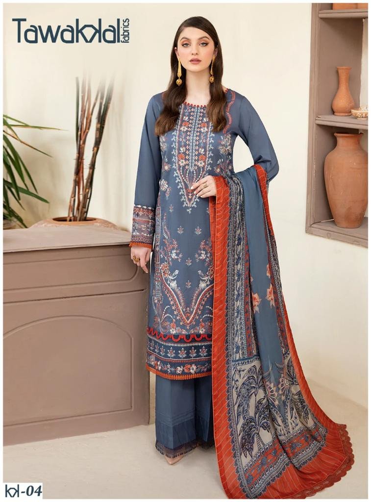 AlSafa presents Tawakkal Karachi Dress Material this catalog fabric is  Japan Satin Silk.