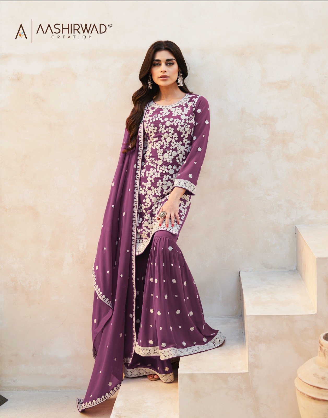 Pink Color Net Designer Pakistani Style Party Wear Salwar Kameez  -3243145496 | Heenastyle