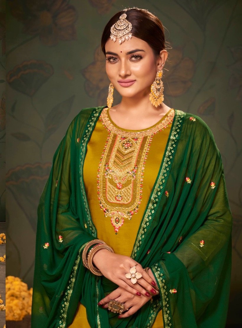 Soft Pink and Mint Dhoti Style Punjabi Suit – Lashkaraa