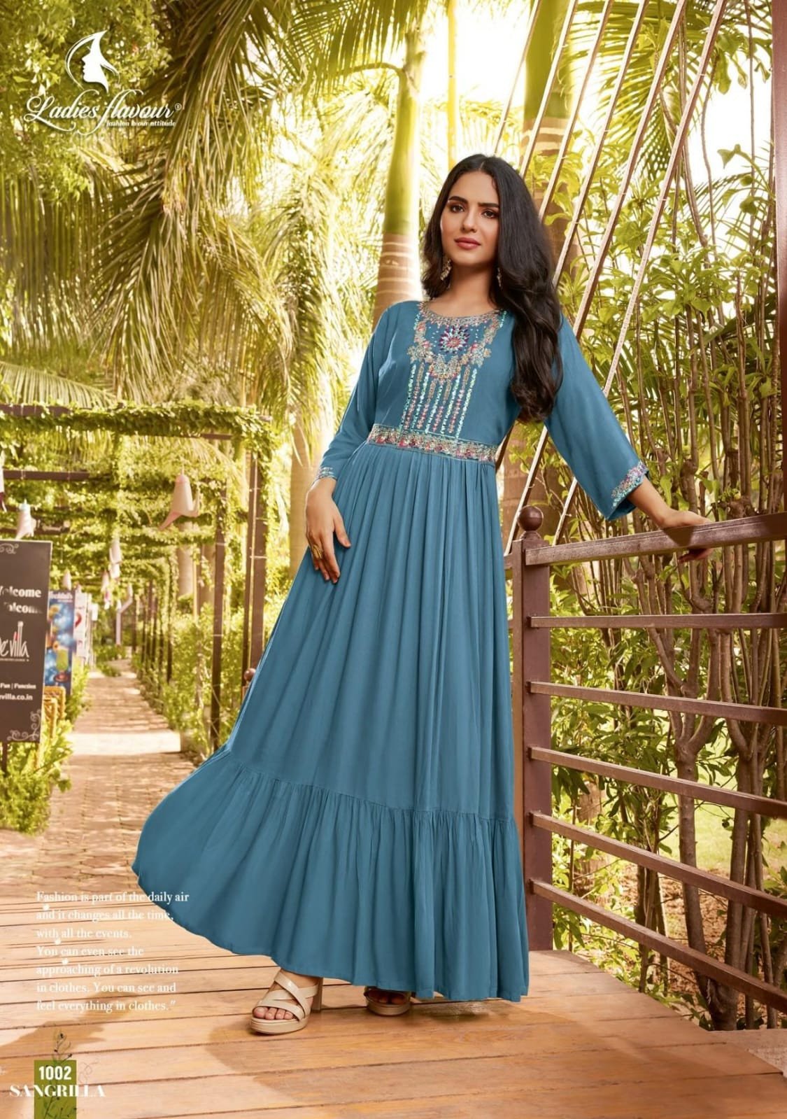 Women Designer Anarkali Kurti Palazzo Dupatta Bollywood Style Salwar Kameez  Set | eBay