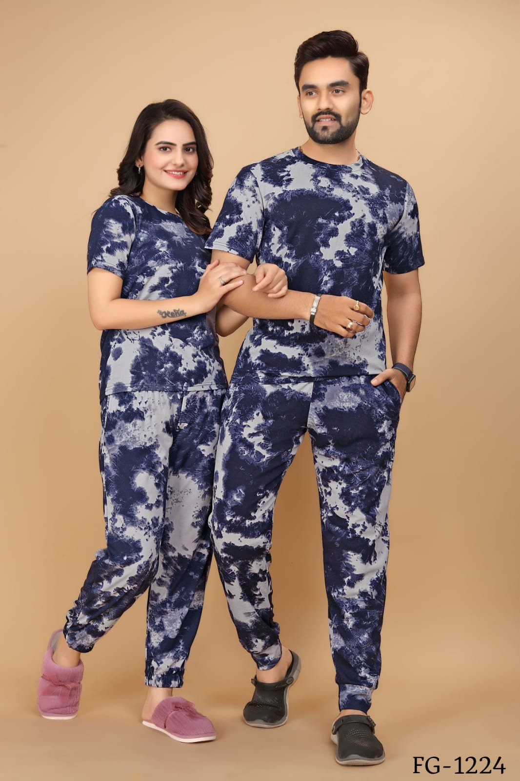 AF Blue Couple Dress Viscos Silk Saree and Kurta Pajama – Archittam Fashion