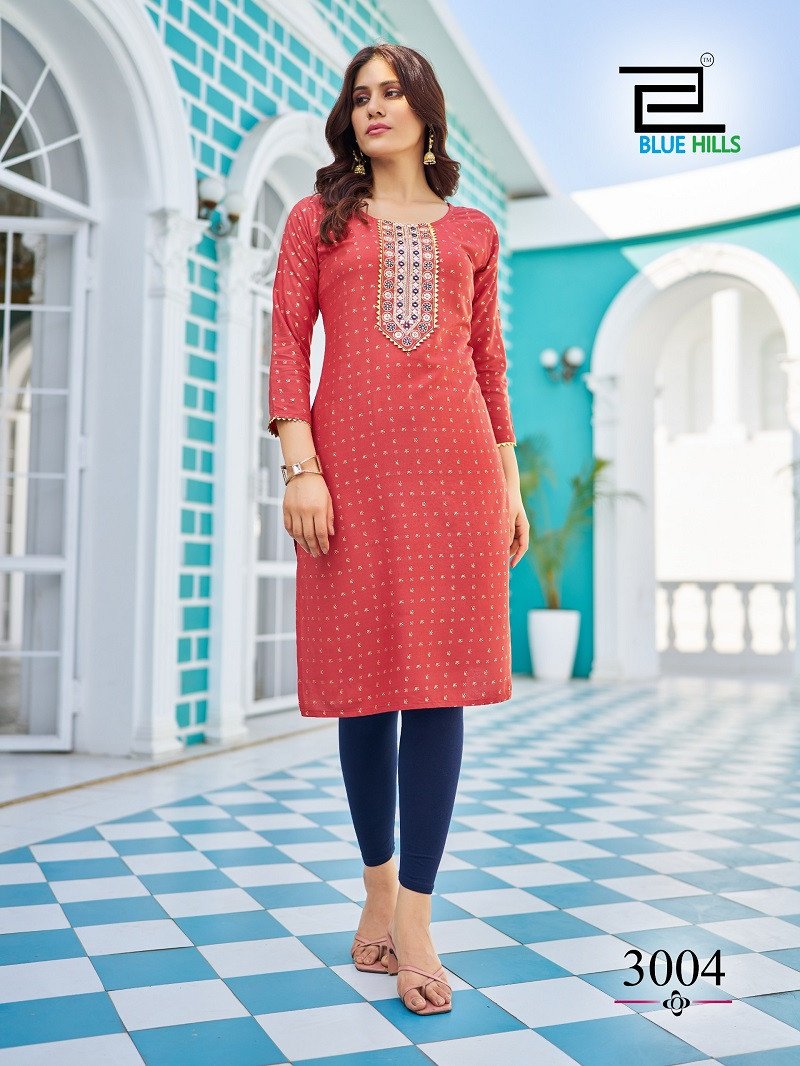 STATUS BY LADIES FLAVOUR LAUNCHING NEW EXCLUSIVE DESIGNERS CATALOGUE OF  NYRA CUT RAYON WITH WEAVING STRIPE AND EMBROIDERY WITH MIRROR WORK KURTI AT  MANUFACTURER RATE BY ASHIRWAD AGENCY - Ashirwad Agency