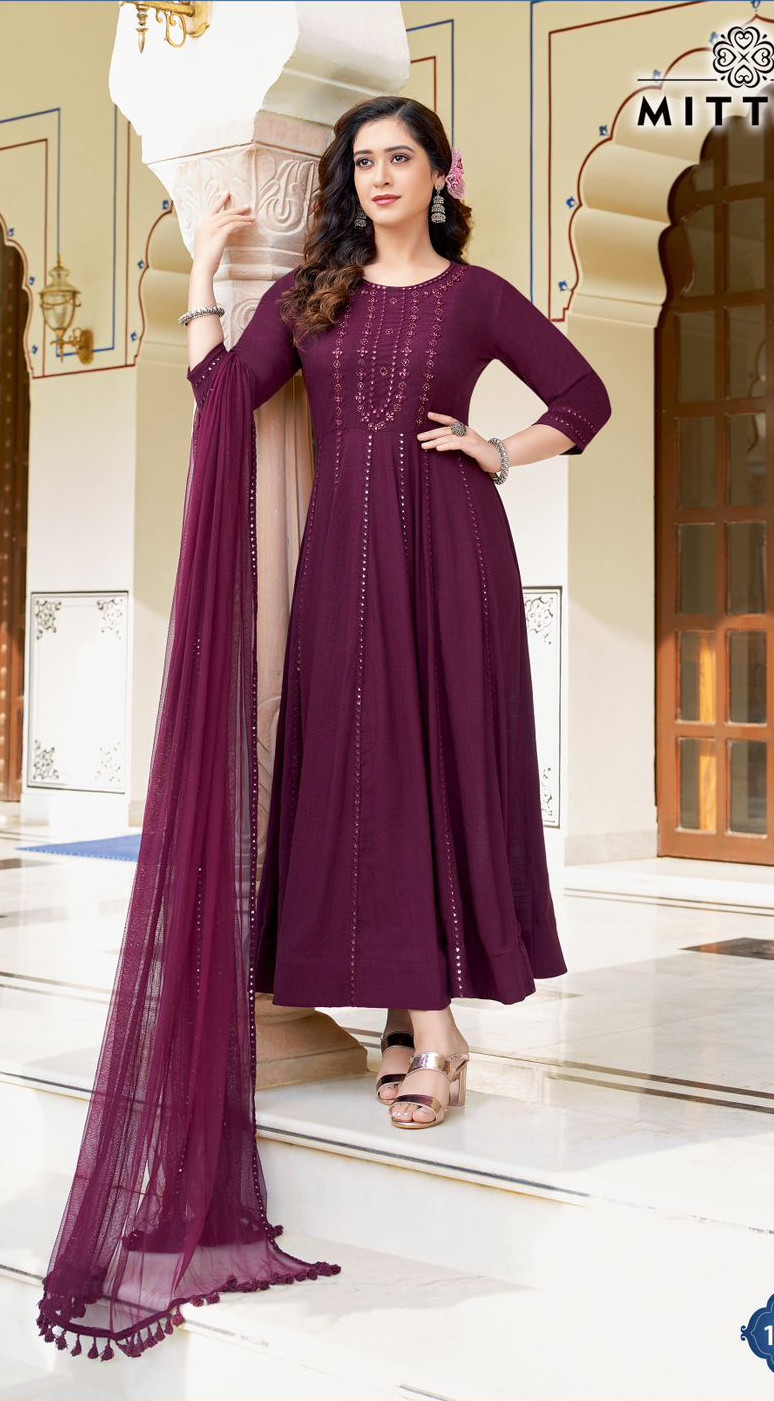 Mittoo Sargam New Styles Fancy Casual Wear Heavy Rayon Long Kurti Catalog  Exporter - Stuff Export | Kurti, Silk suit, Cotton silk