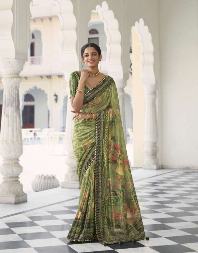 Pure Dhola Silk Saree, Rich Zari Wooven Pallu Zari Wooven Border, Meenakari  Jaal Weaving, Contrast Vijaya Piping Lace, Butti Contrast Blouse - Etsy  Sweden