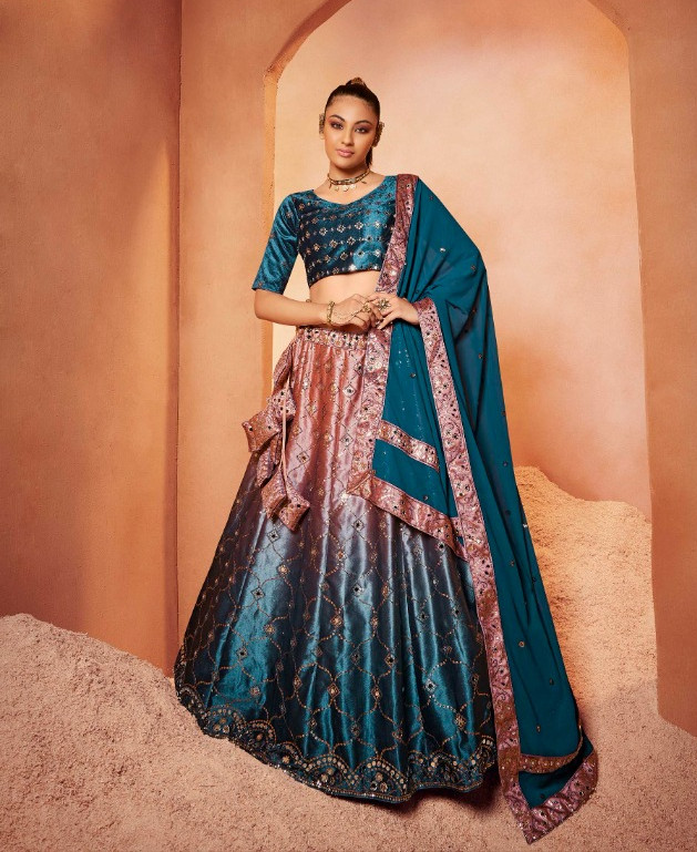 Bollywood Designer Bridal Velvet Lehenga wholesale Salwar Kameez catalog