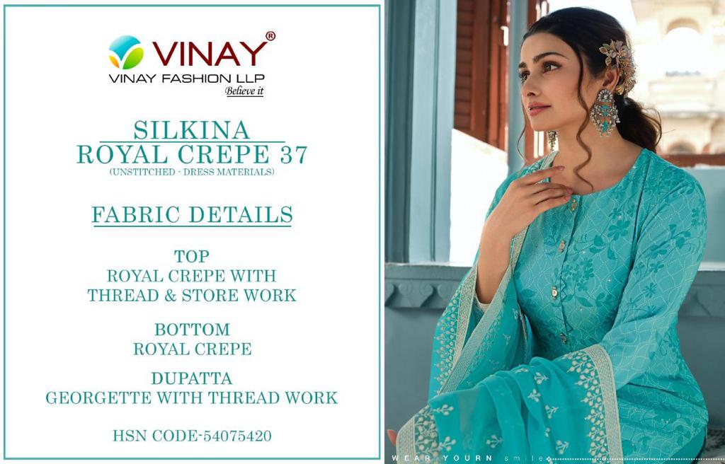 Vinay Fashion Silkina Royal Crepe 37 collection 4