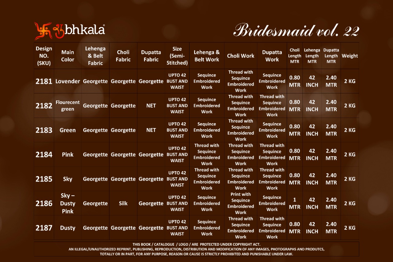 Shubhkala Bridesmaid Vol 22 collection 13
