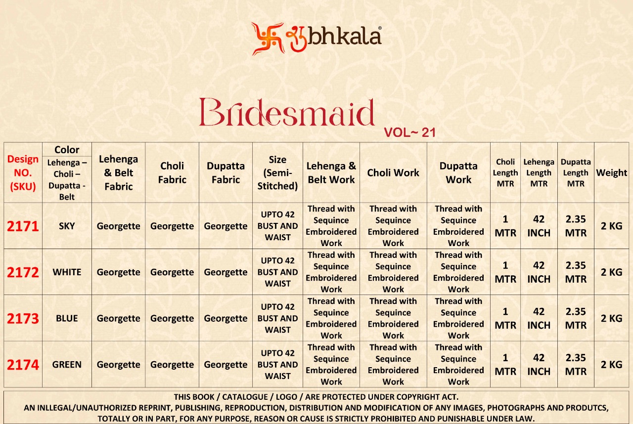 Shubhkala Bridesmaid Vol 21 collection 10