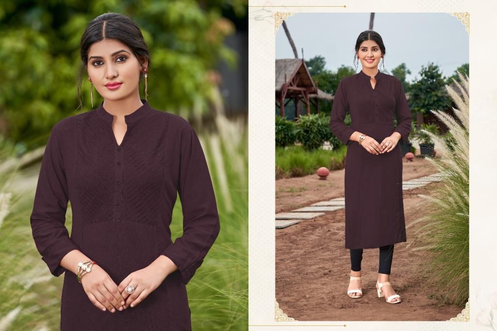 Poonam Pintex Exclusive Casual Wear Kurti Collection collection 10