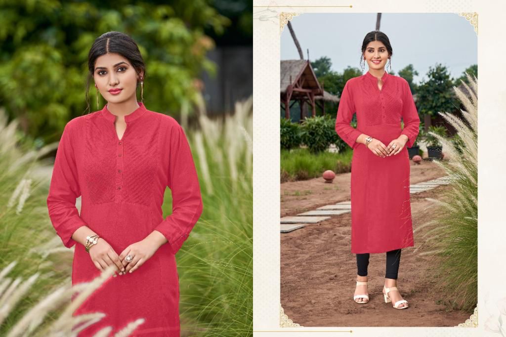 Poonam Pintex Exclusive Casual Wear Kurti Collection collection 7