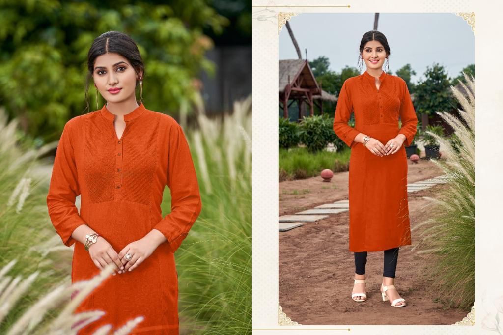 Poonam Pintex Exclusive Casual Wear Kurti Collection collection 9