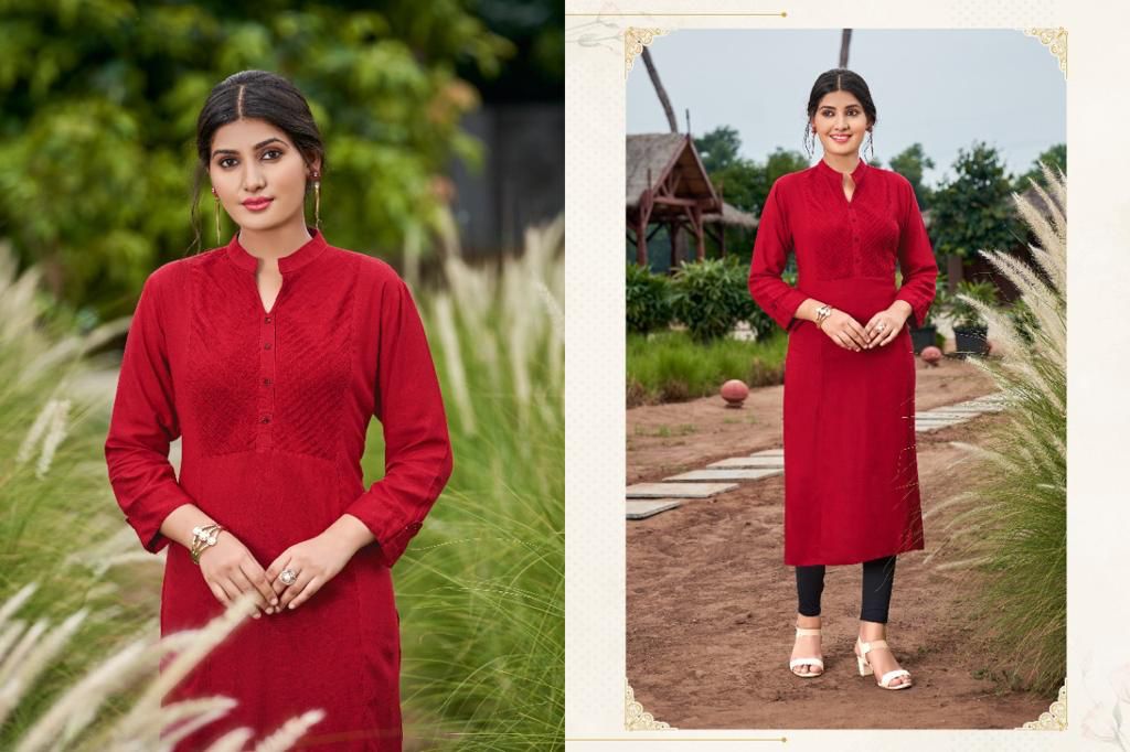 Poonam Pintex Exclusive Casual Wear Kurti Collection collection 8