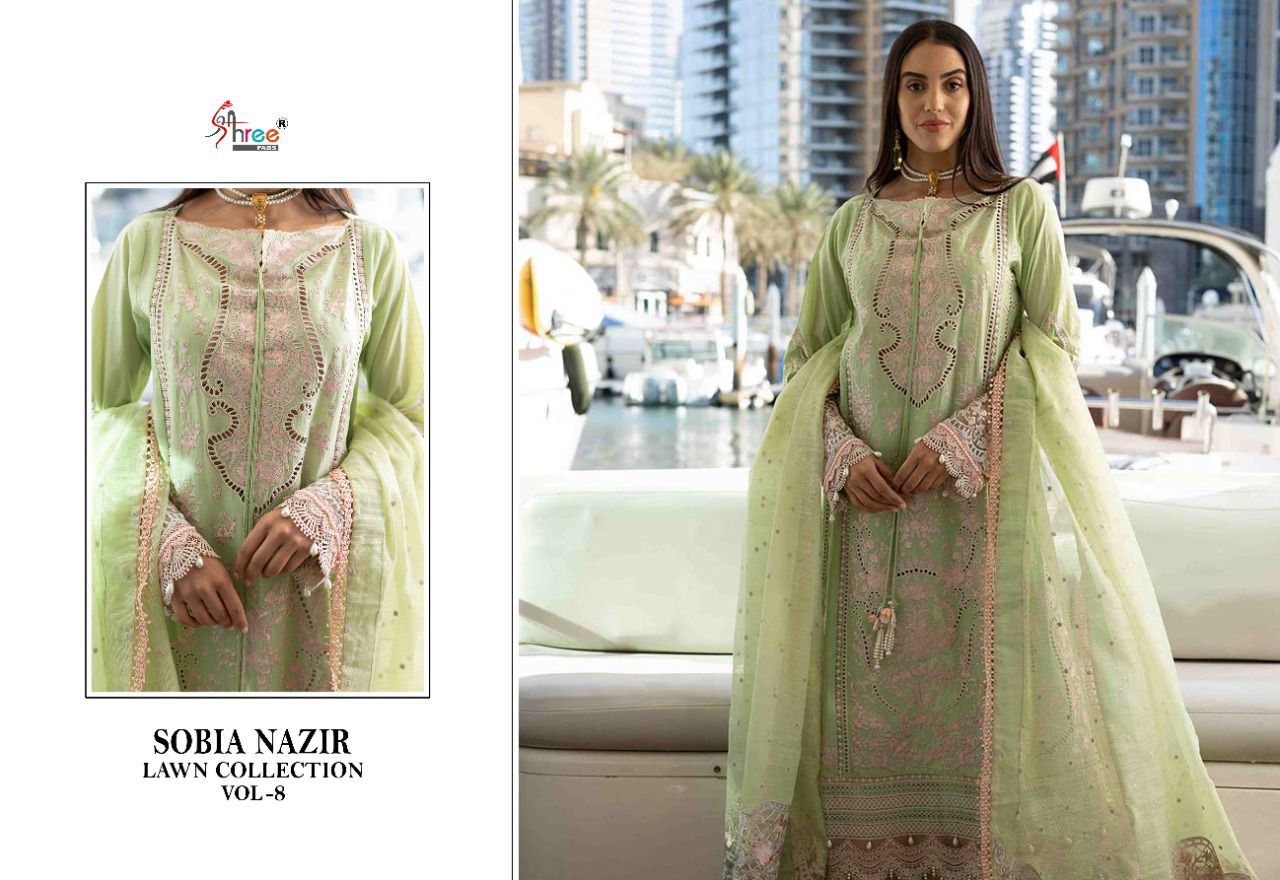 Shree Fab Sobia Nazir Lawn Collection Vol 8 collection 12