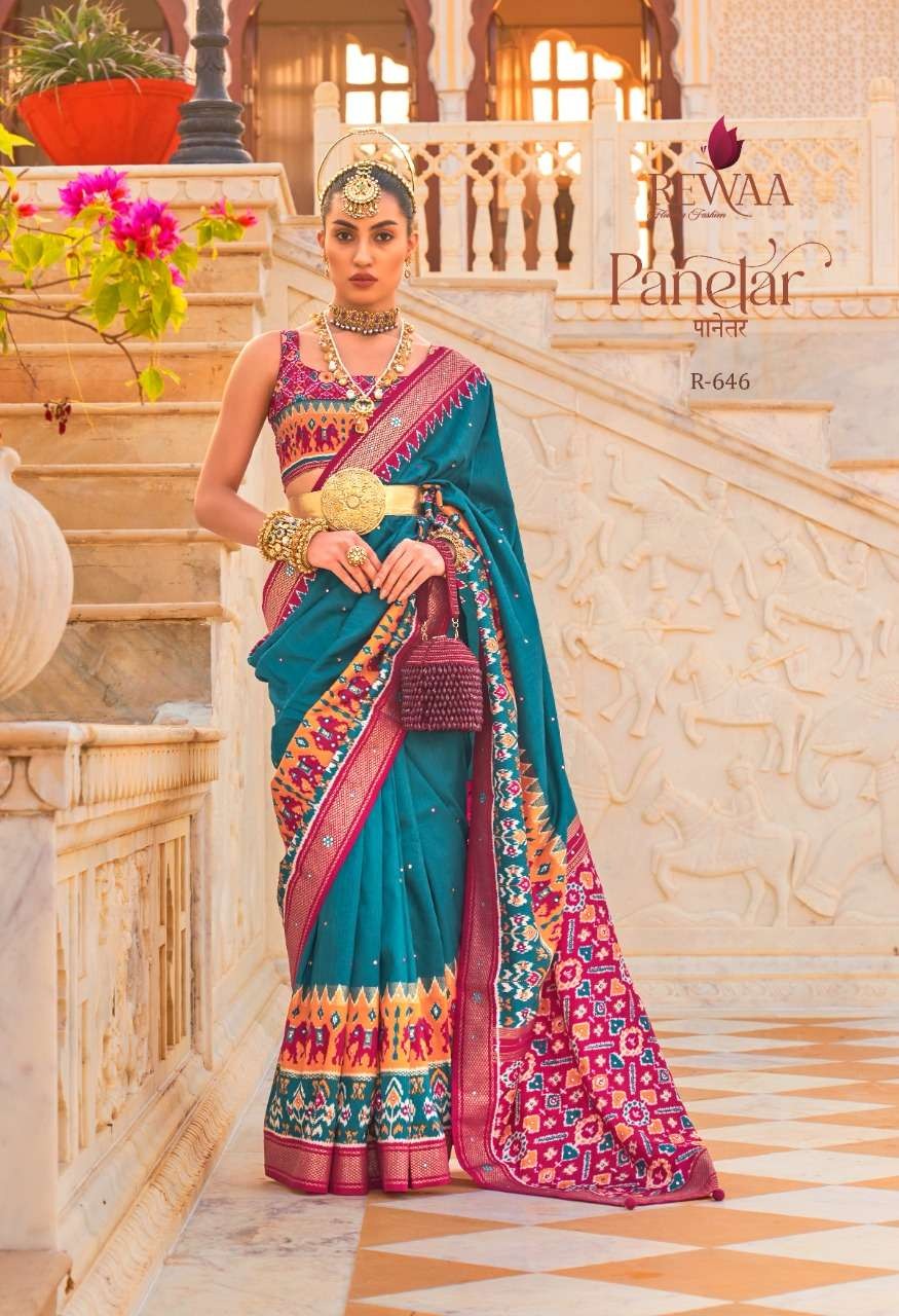 Shop Online Designer Heavy Bridal Wear Embroidered Panetar Saree in Green -  Shivani Style House UK