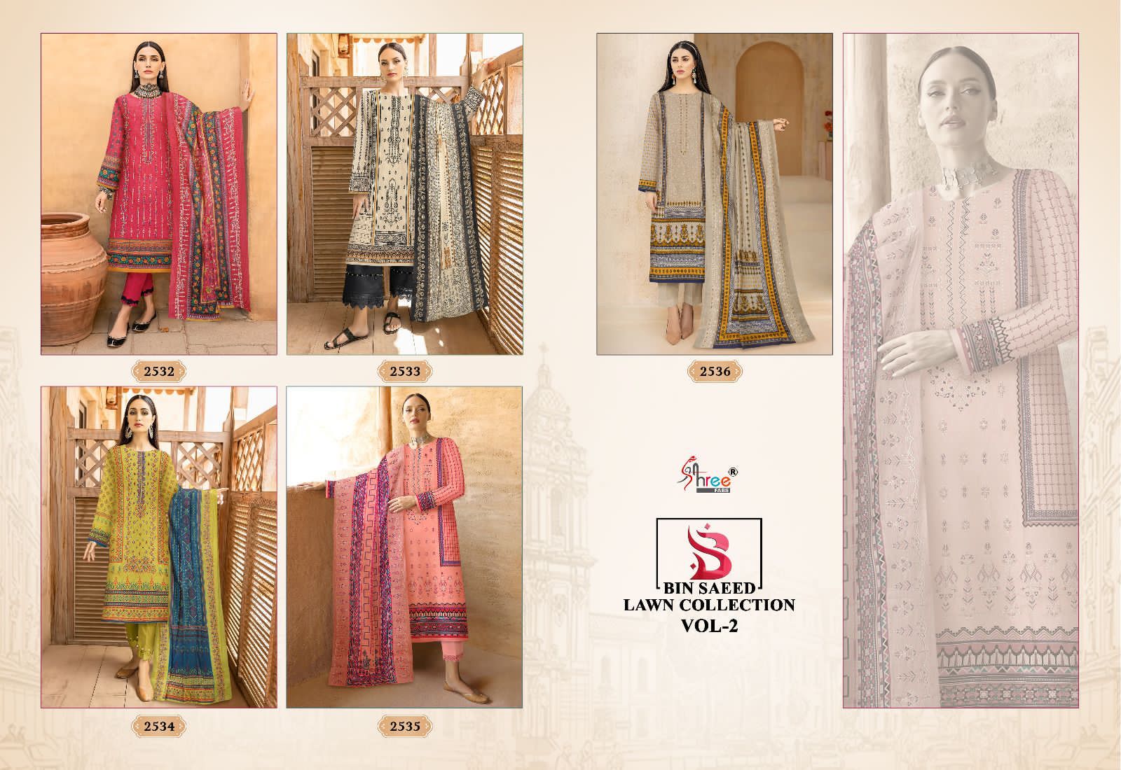 Shree Bin Saeed Lawn Collection Vol 2 collection 1
