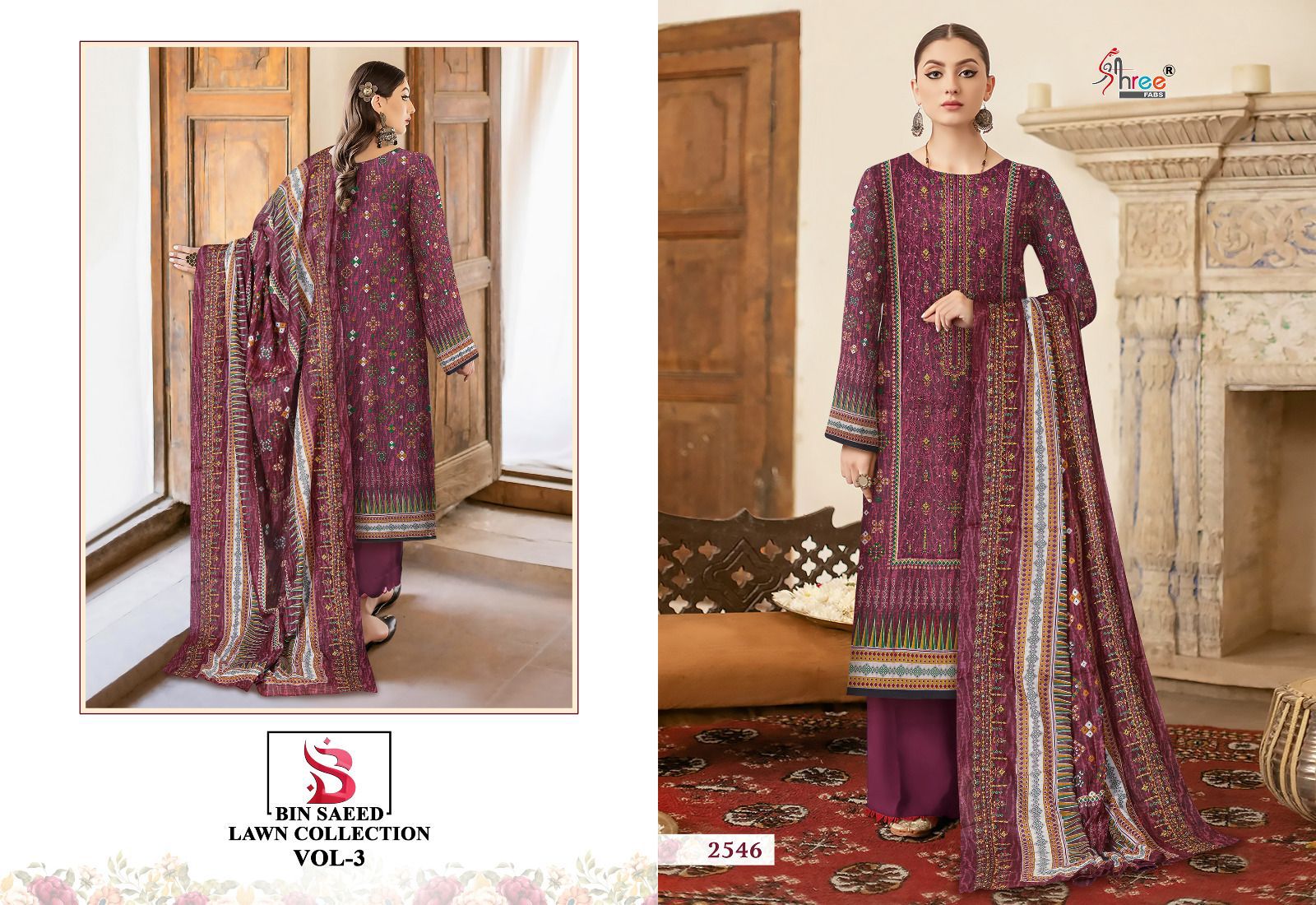 Shree Bin Saeed Lawn Collection Vol 3 collection 2