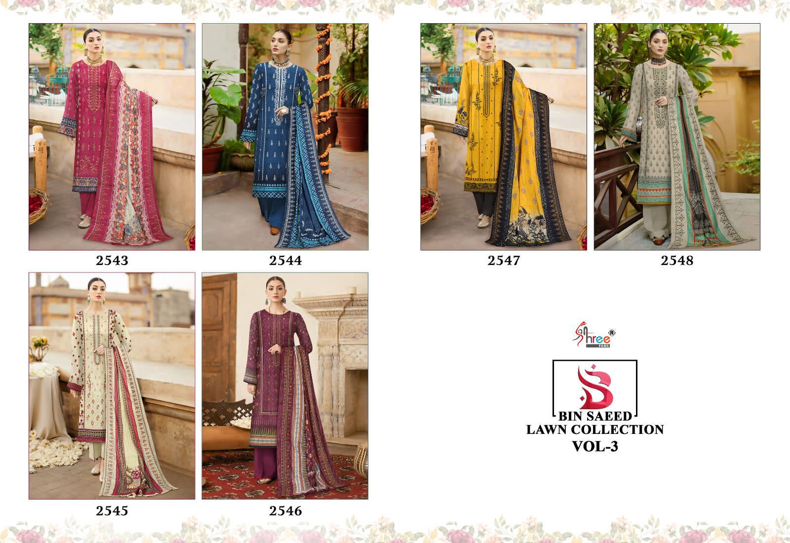 Shree Bin Saeed Lawn Collection Vol 3 collection 3