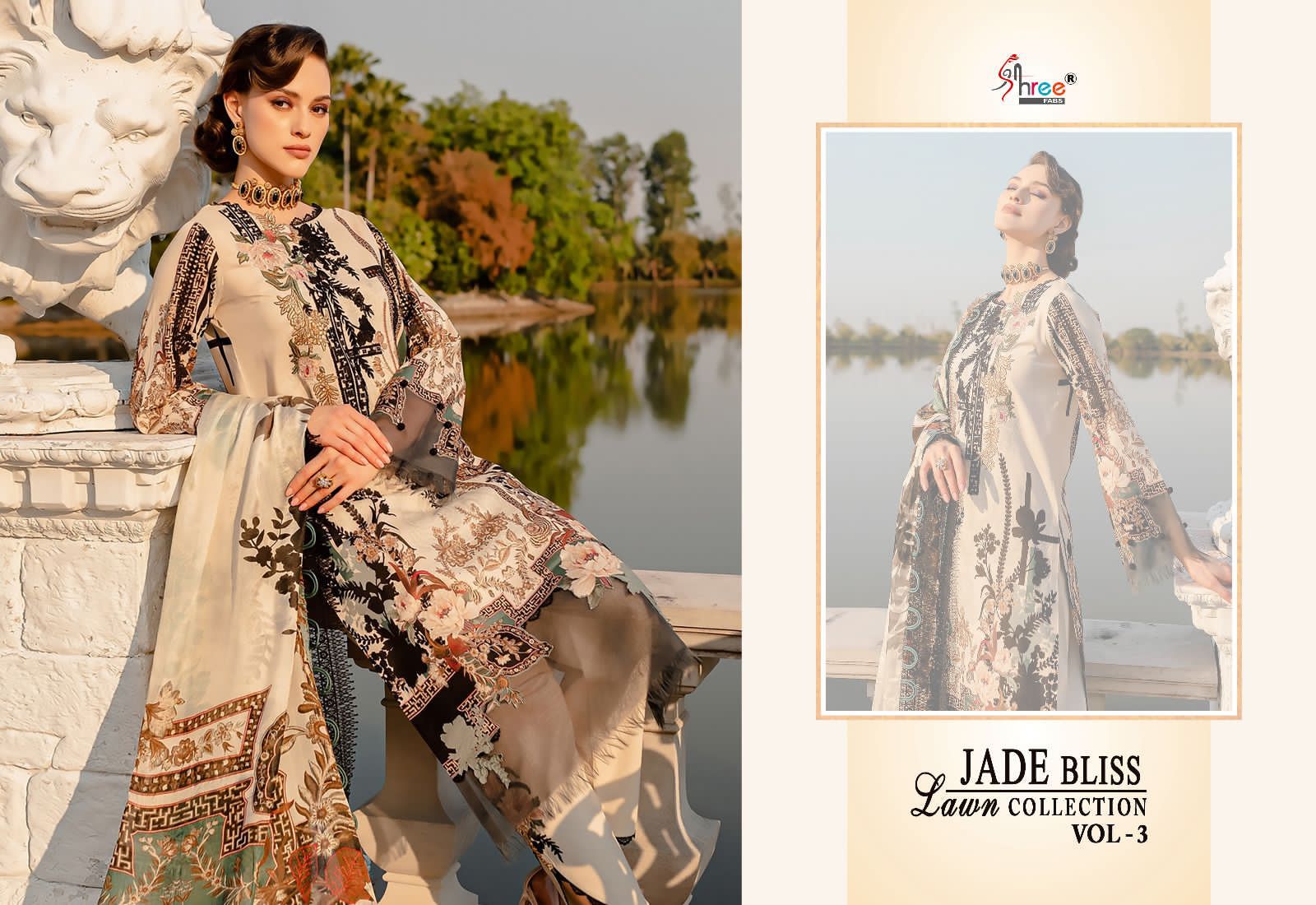 Shree Fab Jade Bliss Lawn Collection Vol 3 collection 5