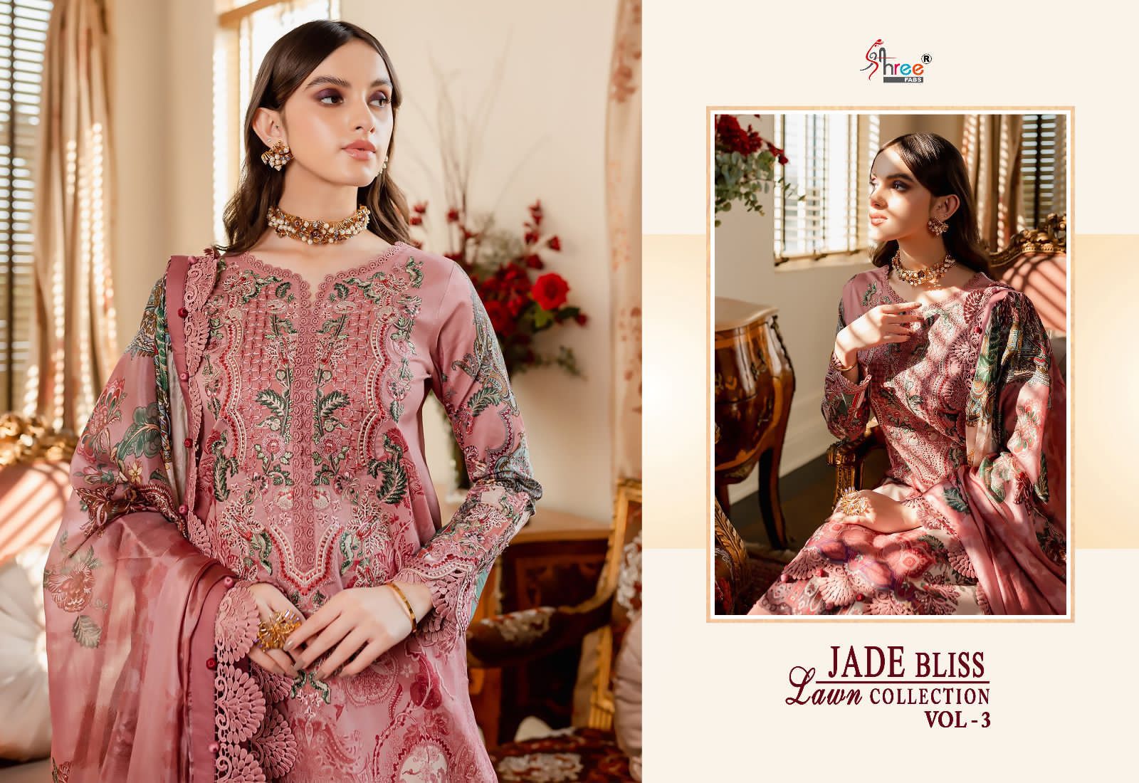 Shree Fab Jade Bliss Lawn Collection Vol 3 collection 3