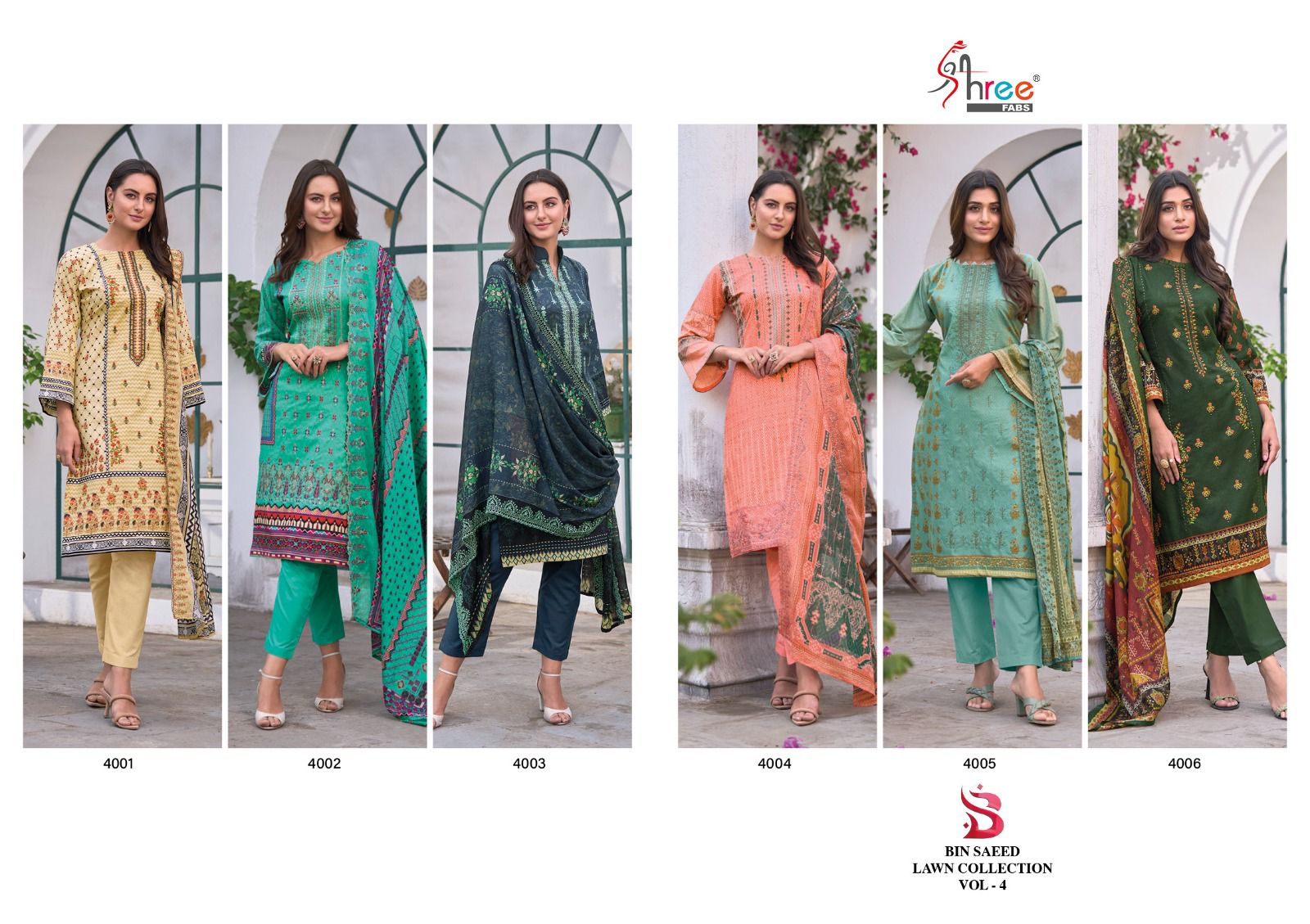 Shree Bin Saeed Lawn Collection Vol 4 collection 1