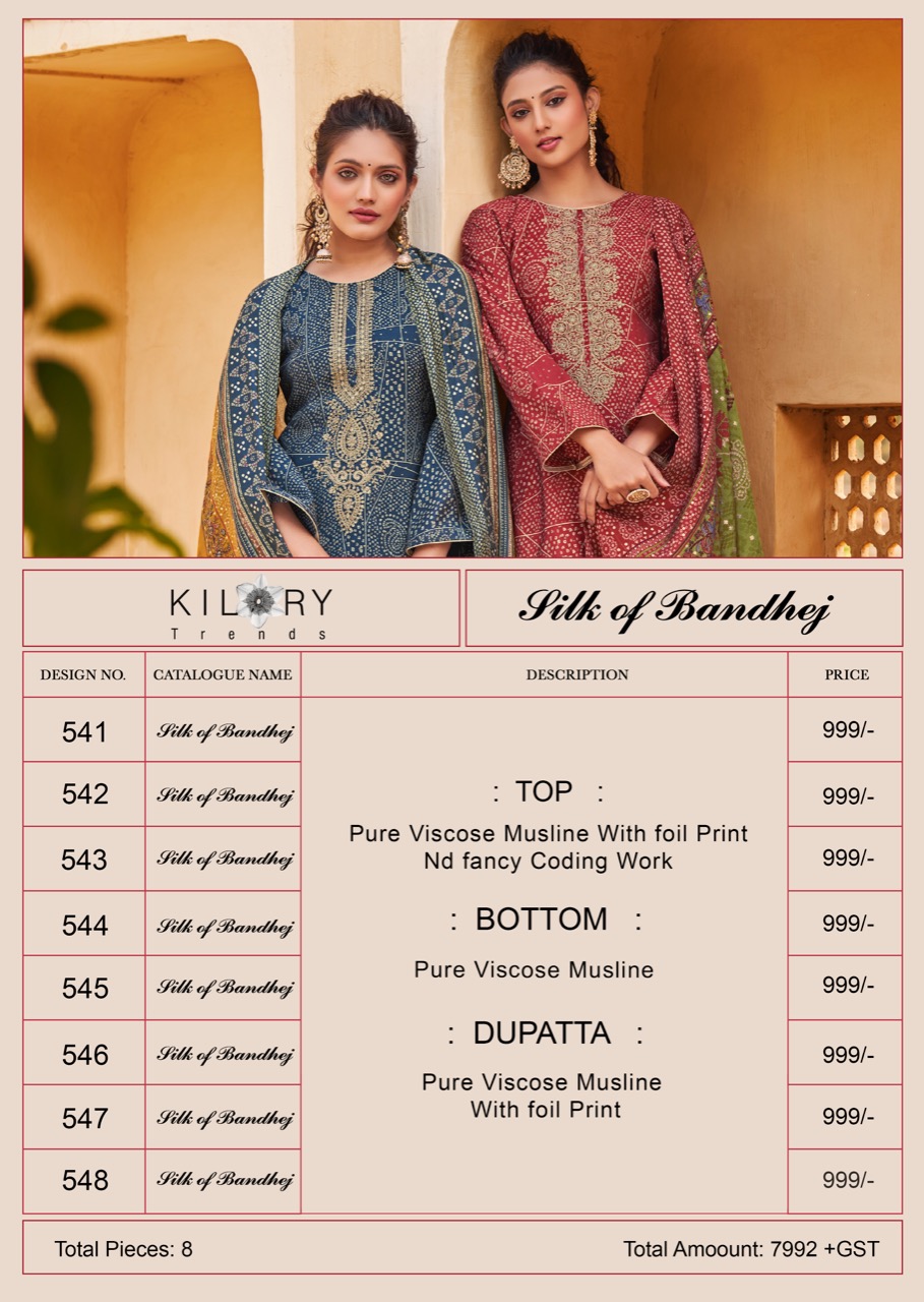 Kilory Silk Of Bandhej collection 5