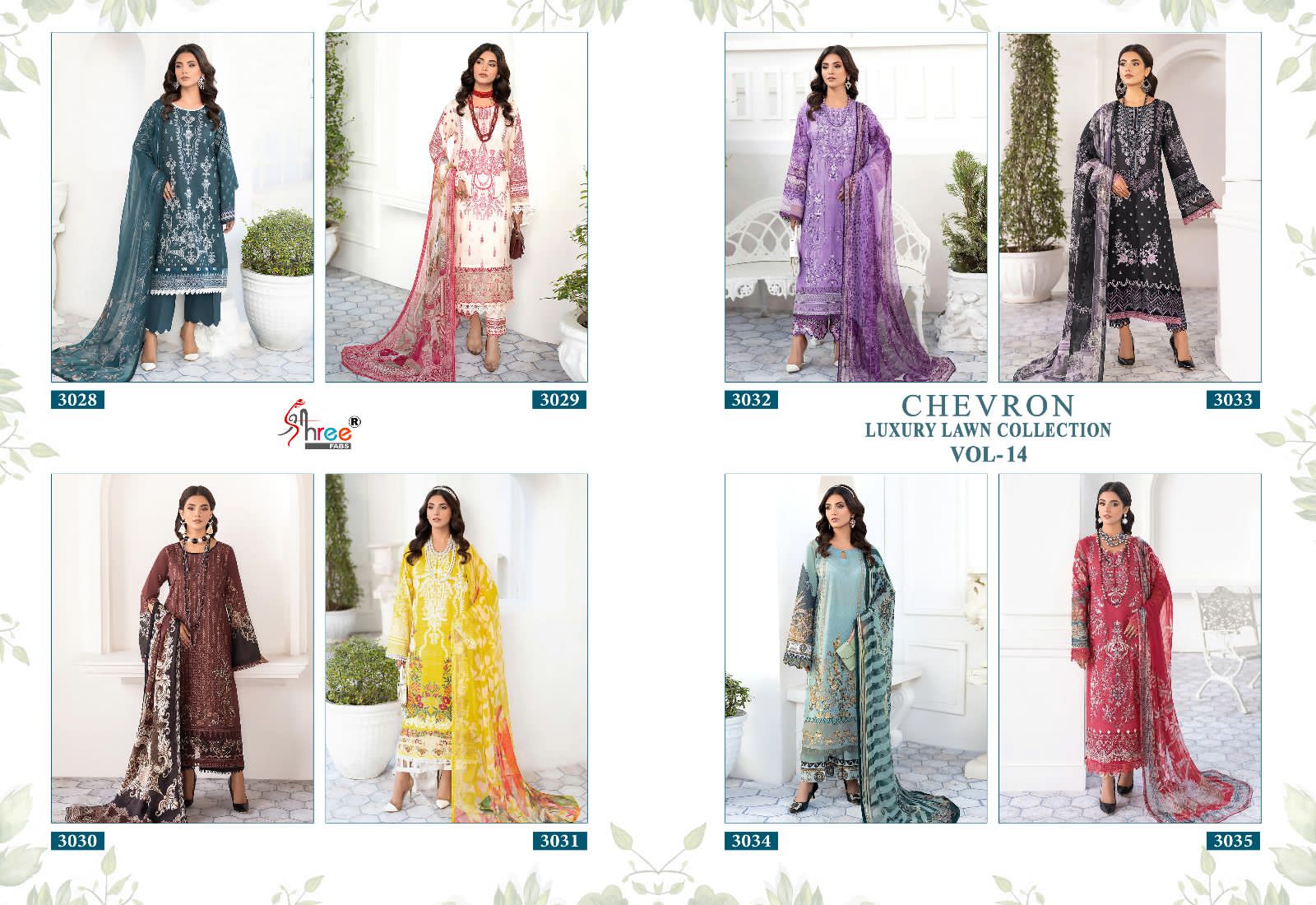 Shree Chevron Luxury Lawn Collection Vol 14 collection 6