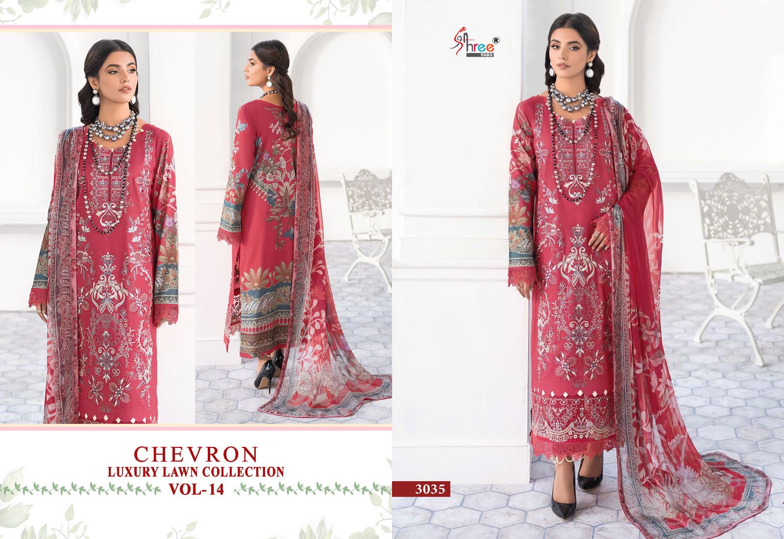 Shree Chevron Luxury Lawn Collection Vol 14 collection 3