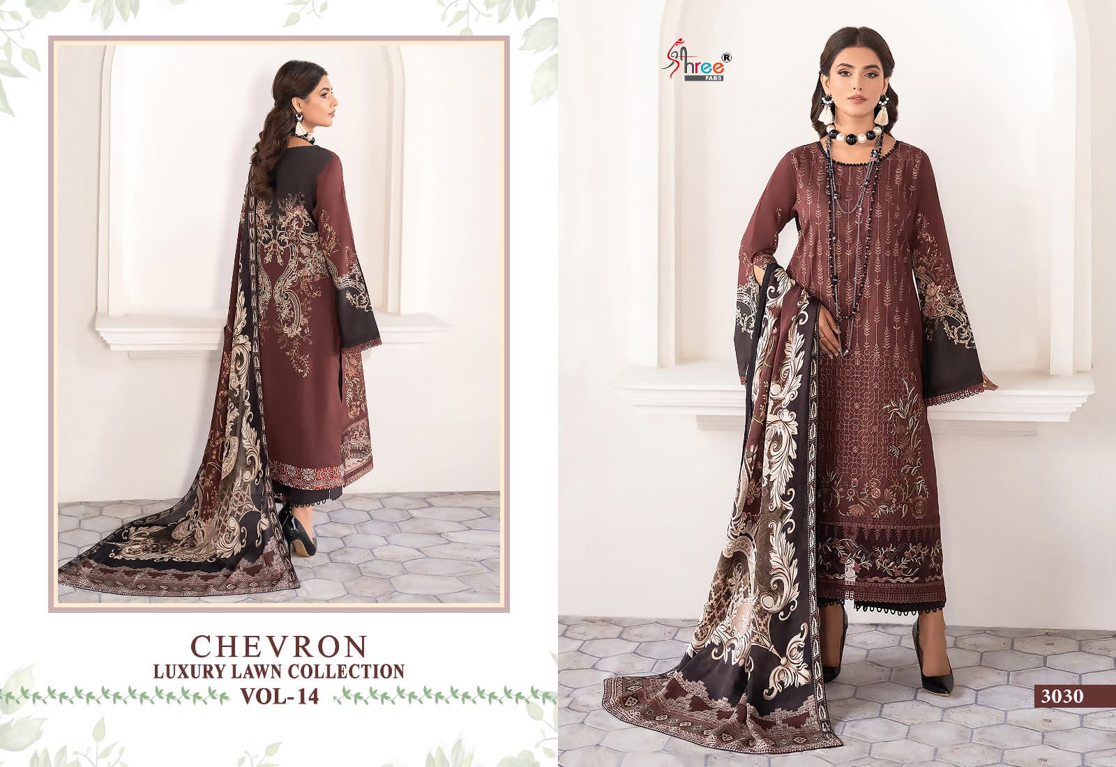 Shree Chevron Luxury Lawn Collection Vol 14 collection 9