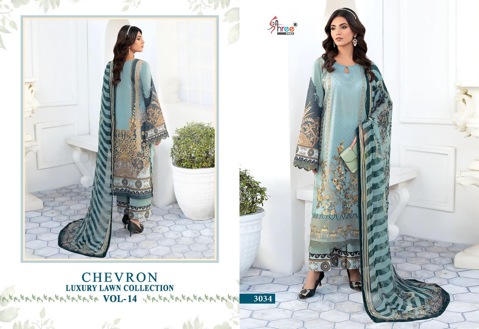 Shree Chevron Luxury Lawn Collection Vol 14 collection 1