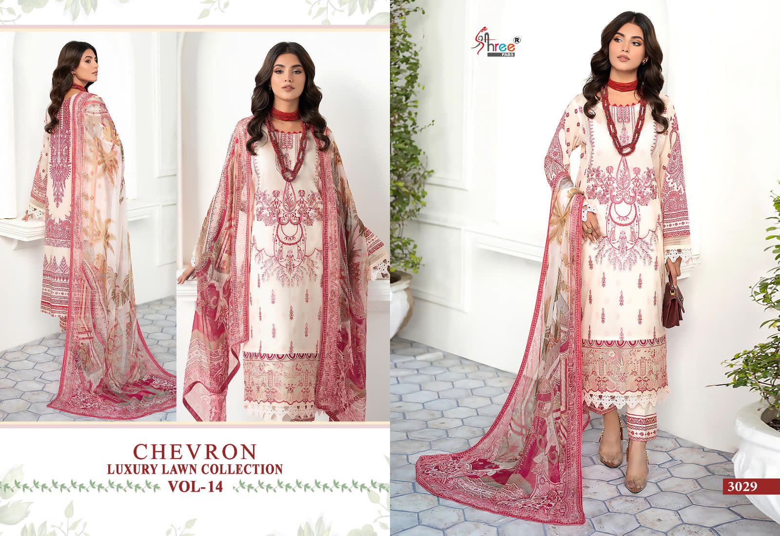 Shree Chevron Luxury Lawn Collection Vol 14 collection 8