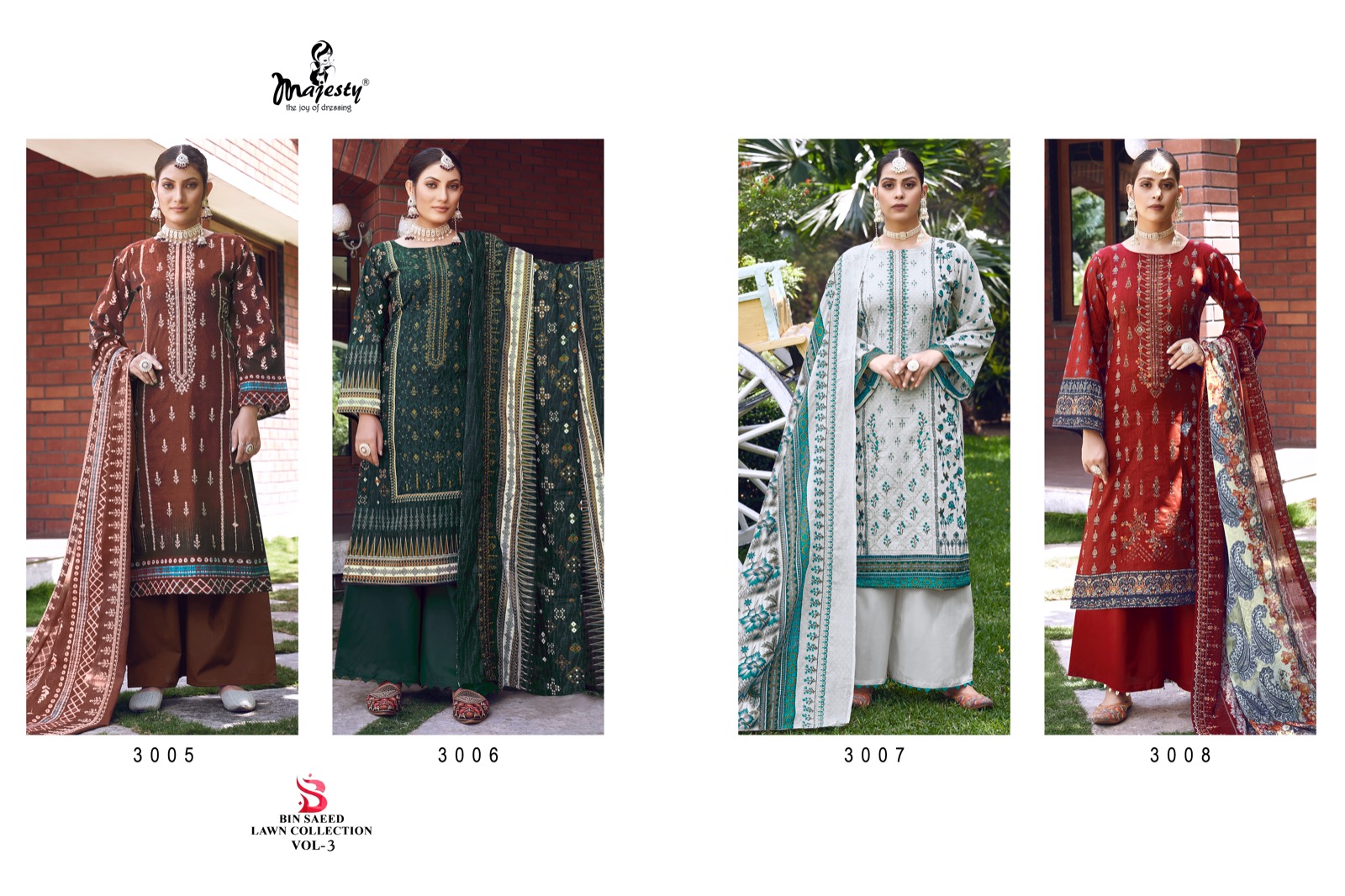 Majesty Bin Saeed Lawn Collection Vol 3 collection 3