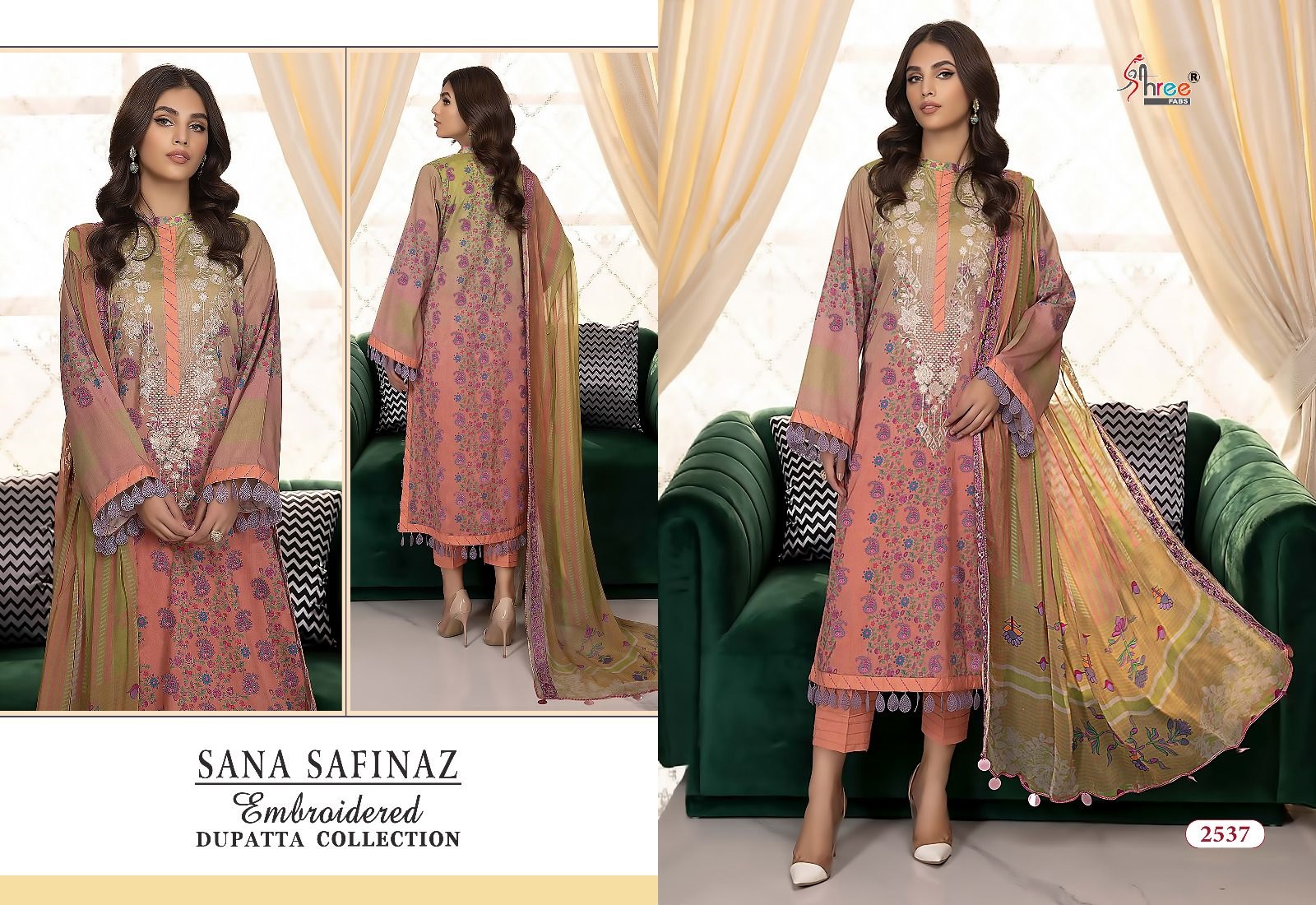 Shree Sana Safinaz Embroidered Dupatta collection 7