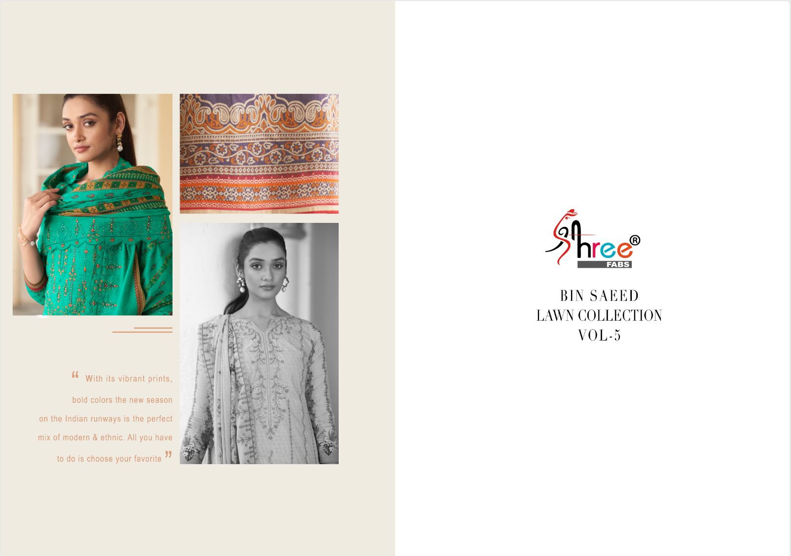 Shree Bin Saeed Lawn Collection Vol 5 collection 7
