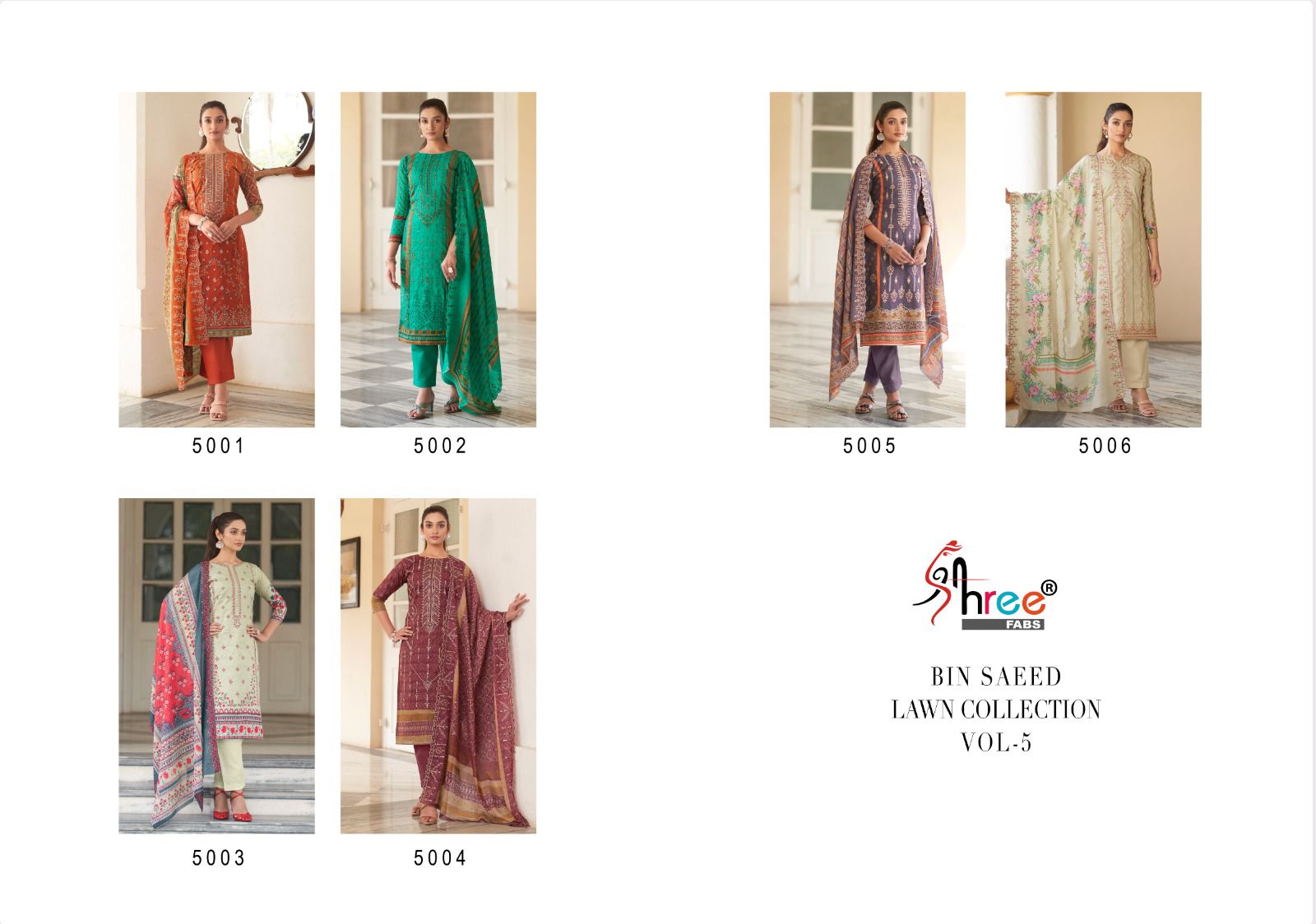 Shree Bin Saeed Lawn Collection Vol 5 collection 1