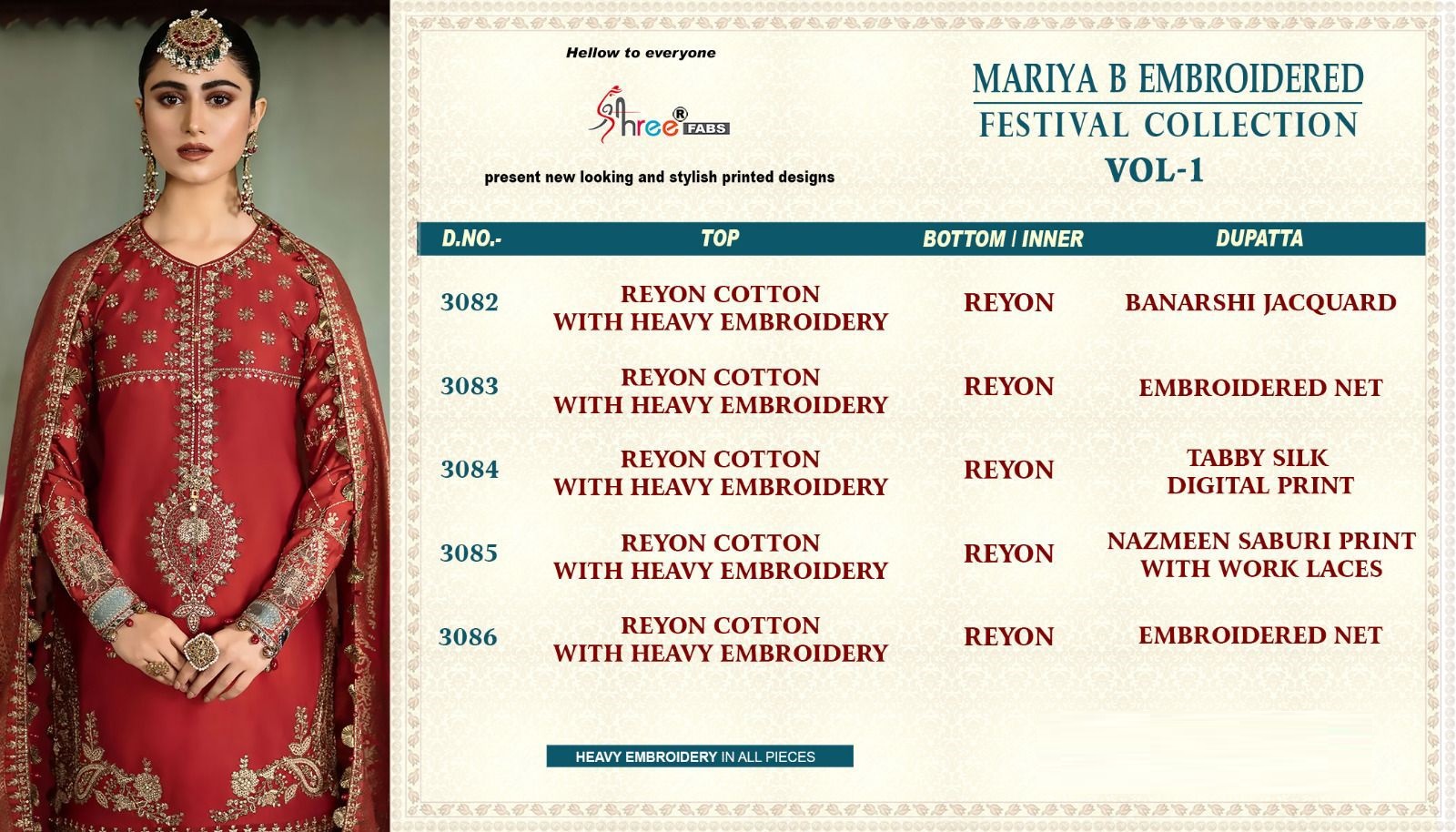 Shree Mariya B Embroidered Festival Collection Vol 1 collection 7