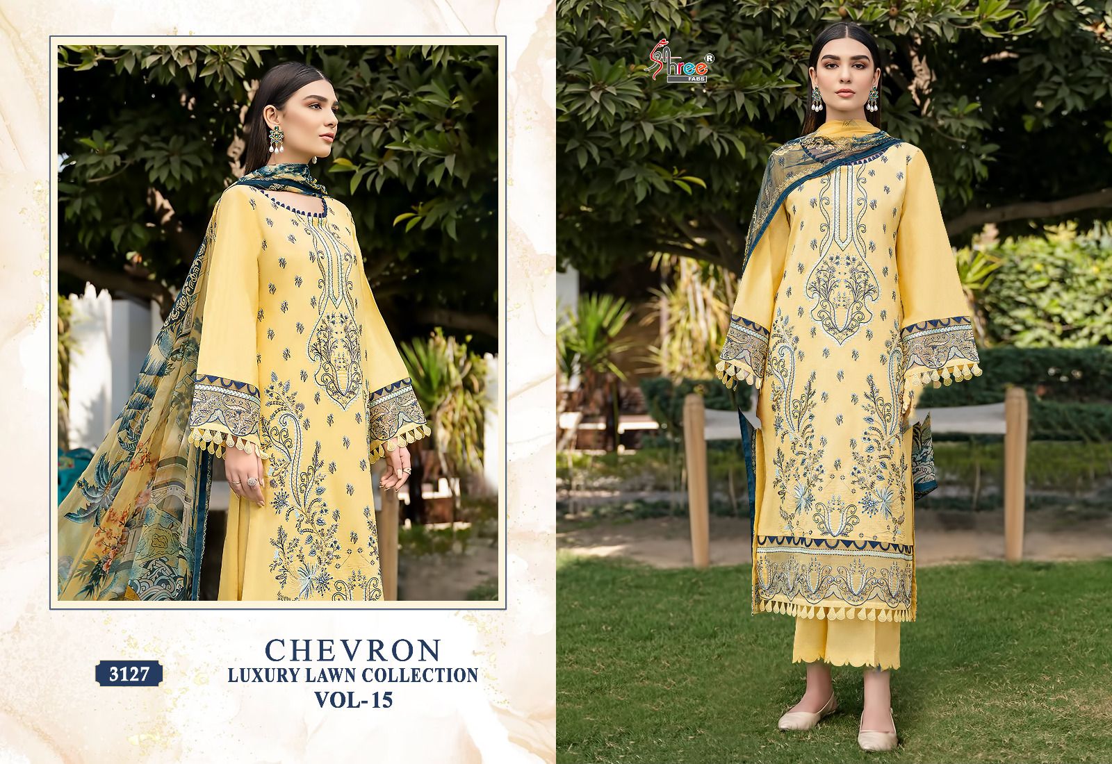 Shree Chevron Luxury Lawn Collection Vol 15 collection 6