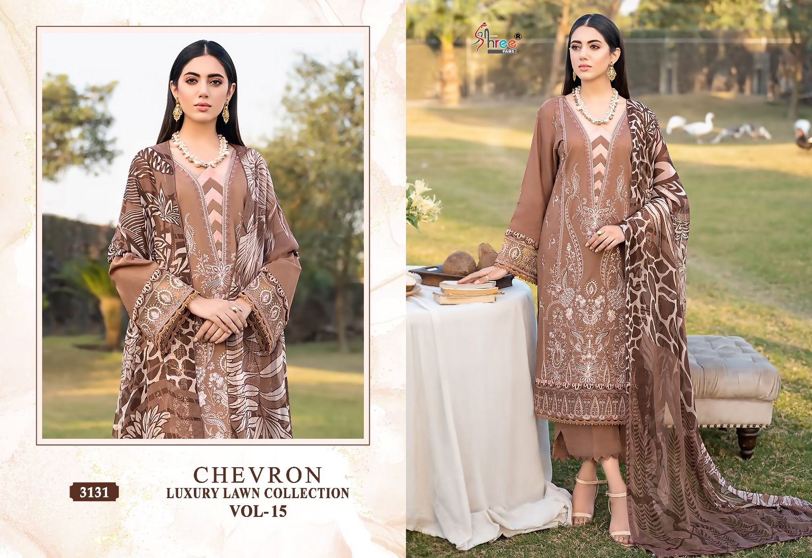 Shree Chevron Luxury Lawn Collection Vol 15 collection 2