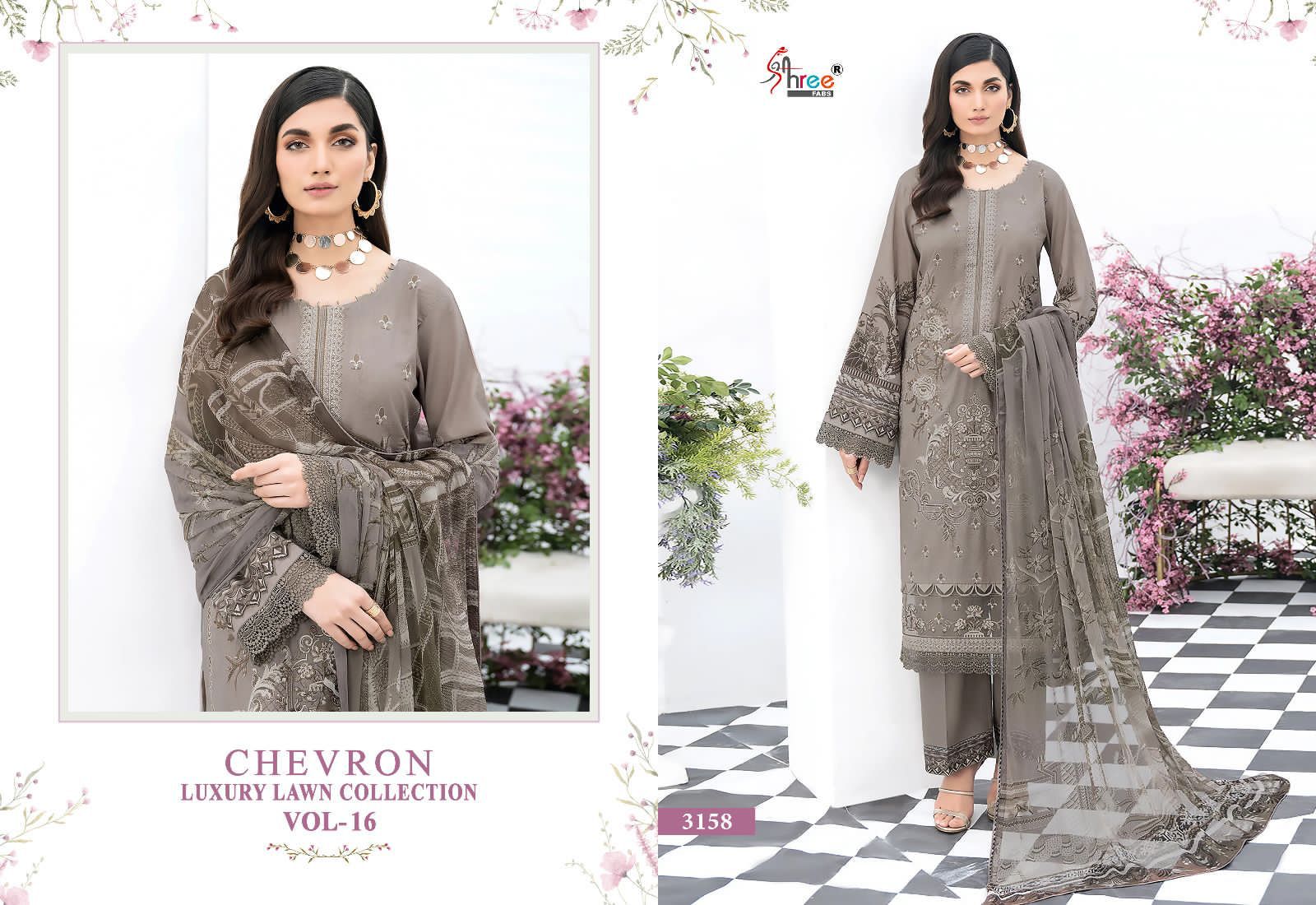 Shree Chevron Luxury Lawn Collection Vol 16 collection 3