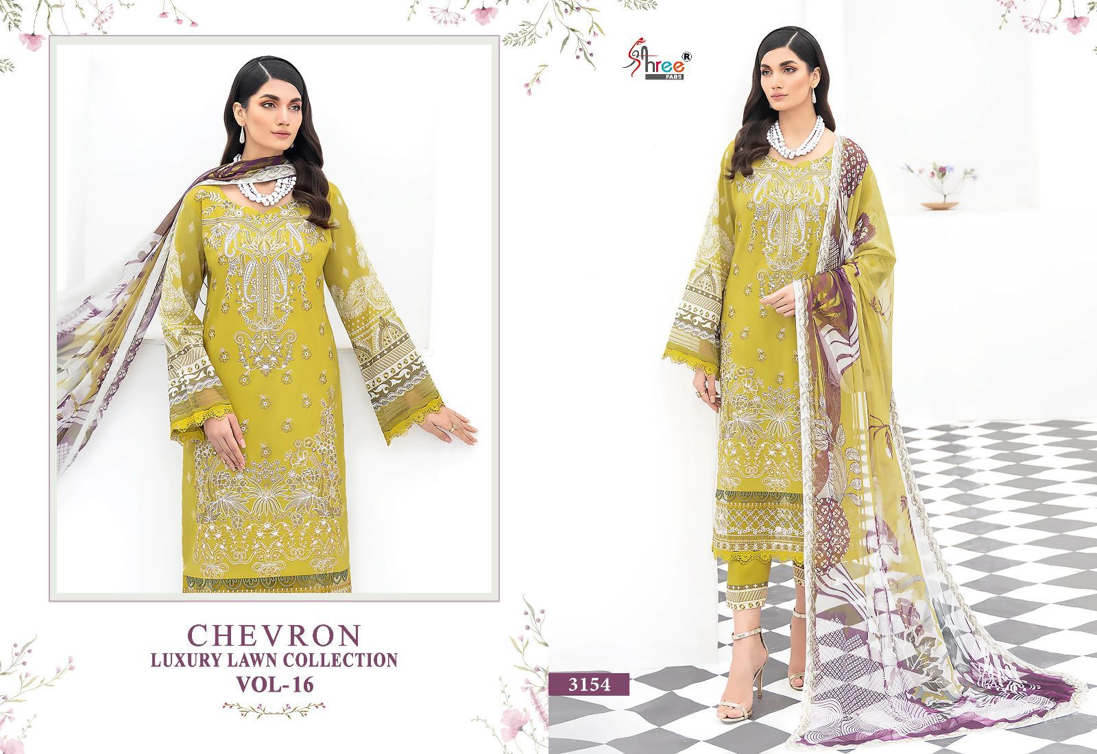 Shree Chevron Luxury Lawn Collection Vol 16 collection 10