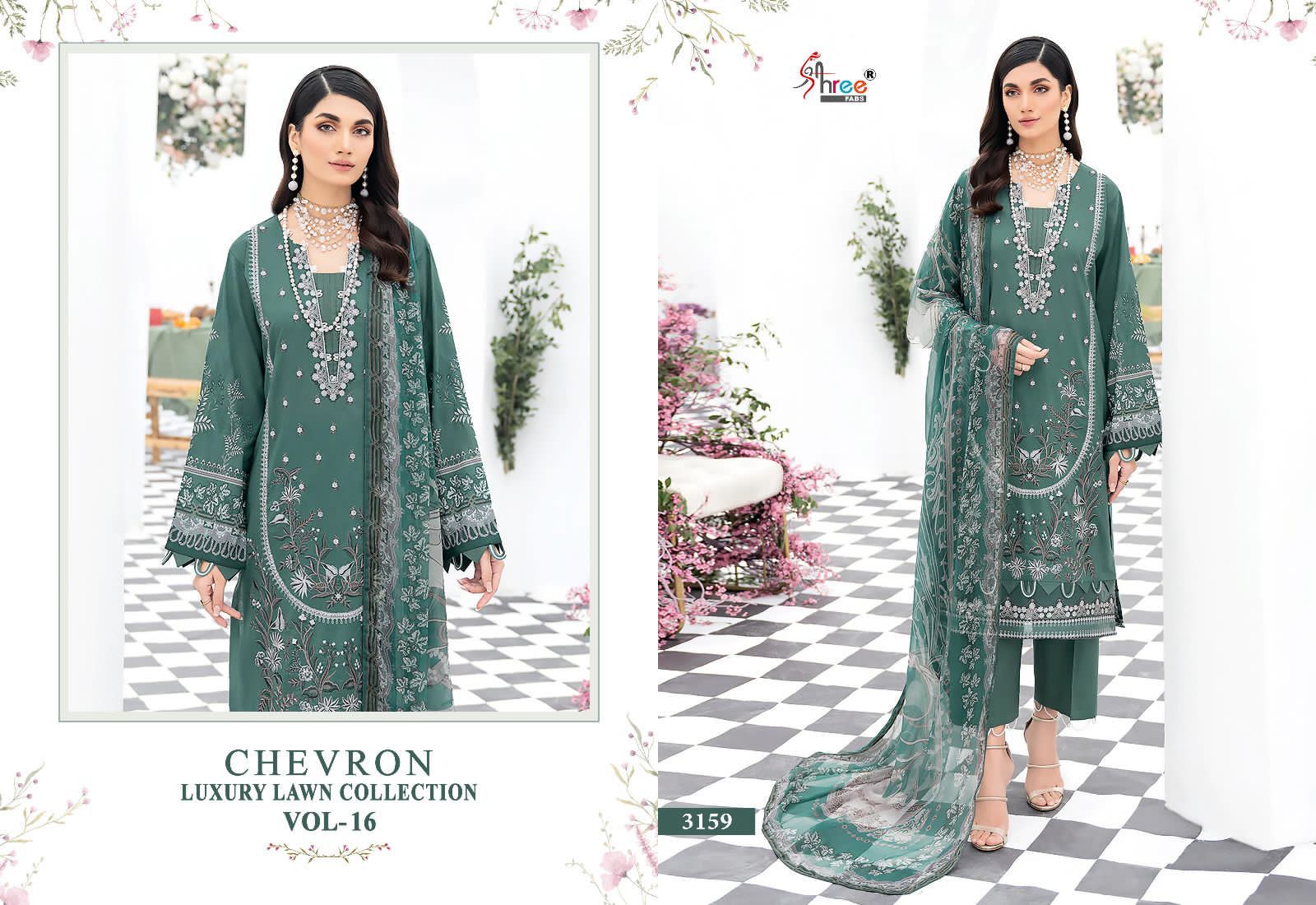 Shree Chevron Luxury Lawn Collection Vol 16 collection 9