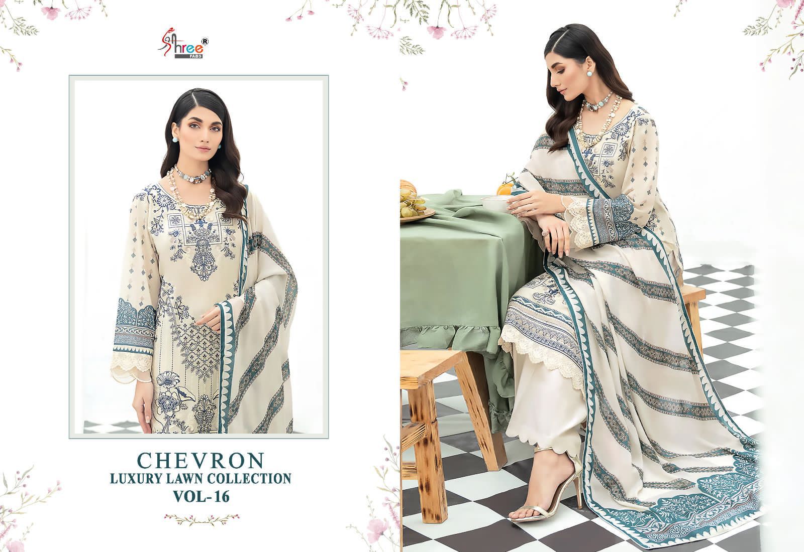 Shree Chevron Luxury Lawn Collection Vol 16 collection 5