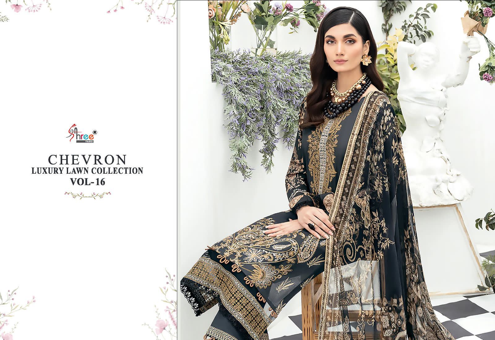 Shree Chevron Luxury Lawn Collection Vol 16 collection 1