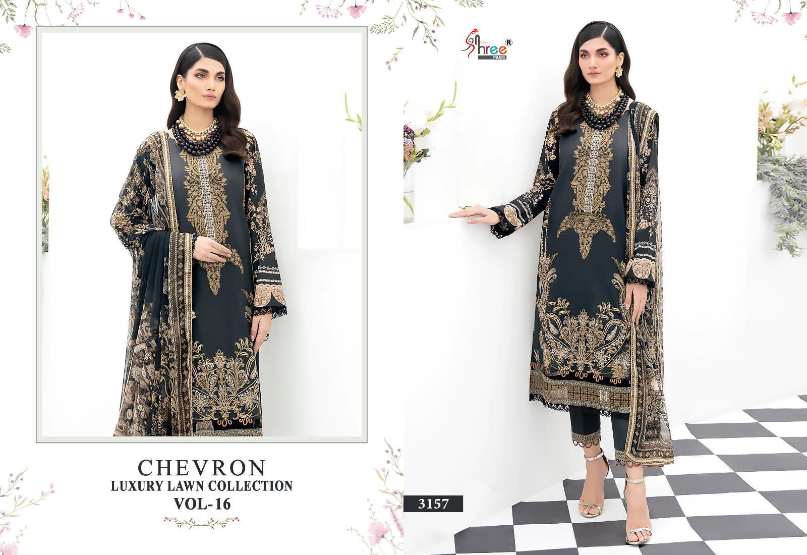Shree Chevron Luxury Lawn Collection Vol 16 collection 2