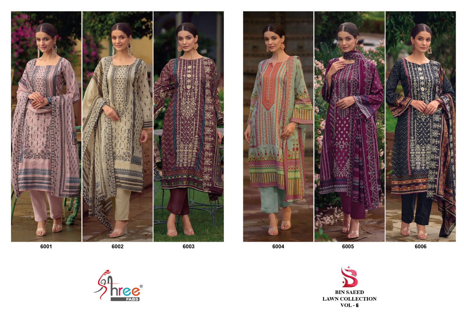 Shree Fab Bin Saeed Lawn Collection Vol 6 collection 7