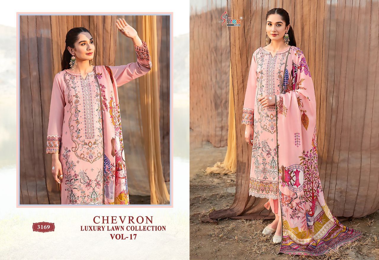 Shree Chevron Luxury Lawn Collection Vol 17 collection 3