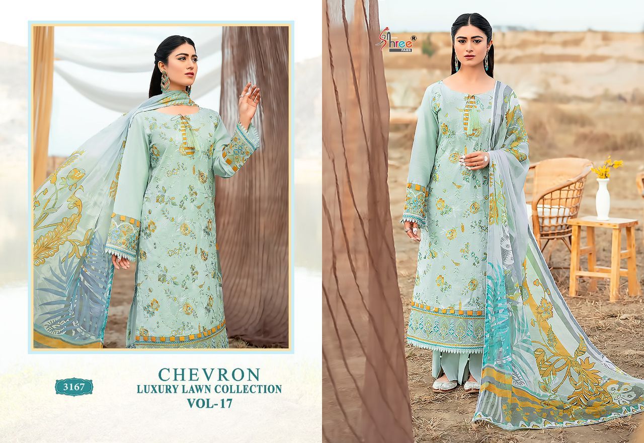 Shree Chevron Luxury Lawn Collection Vol 17 collection 6