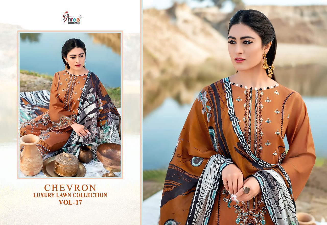 Shree Chevron Luxury Lawn Collection Vol 17 collection 9