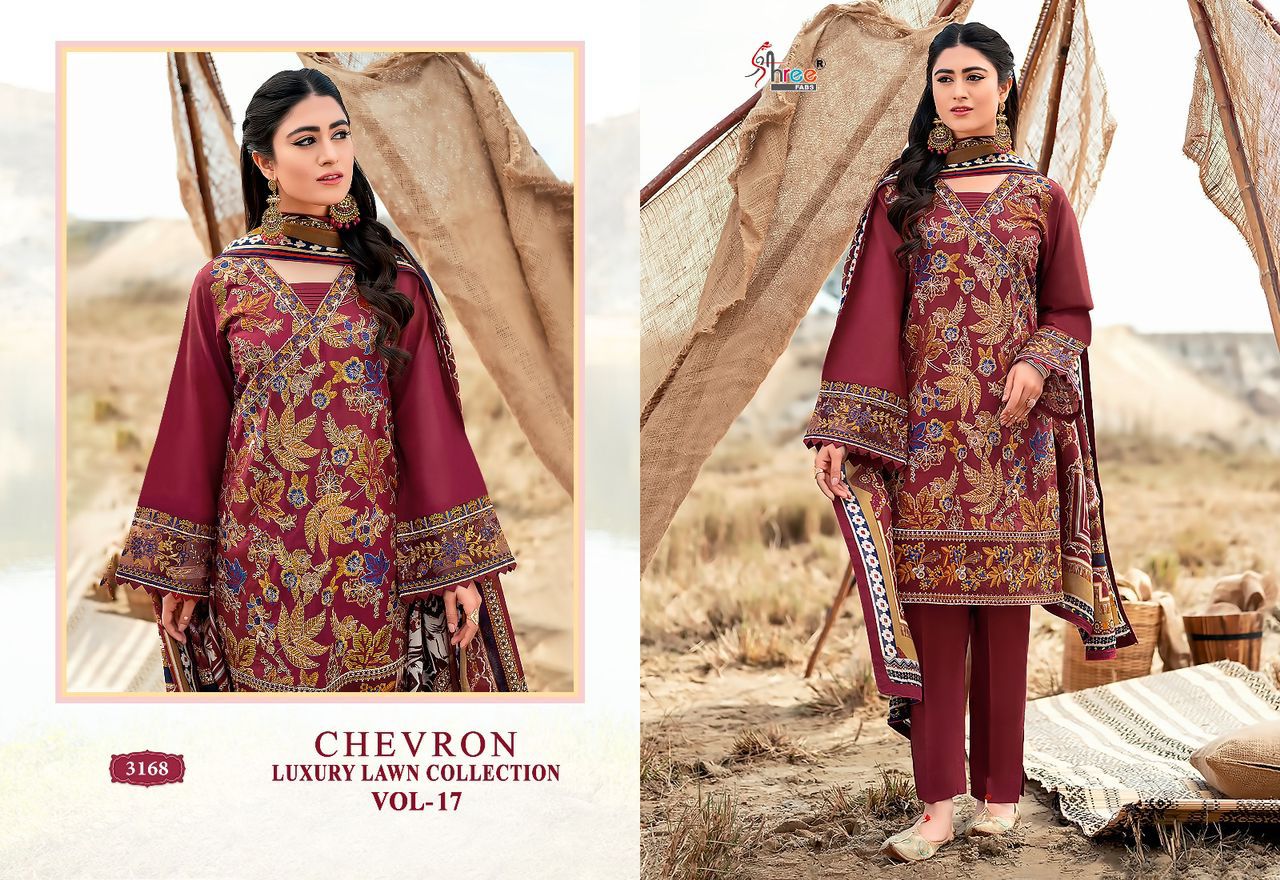 Shree Chevron Luxury Lawn Collection Vol 17 collection 8